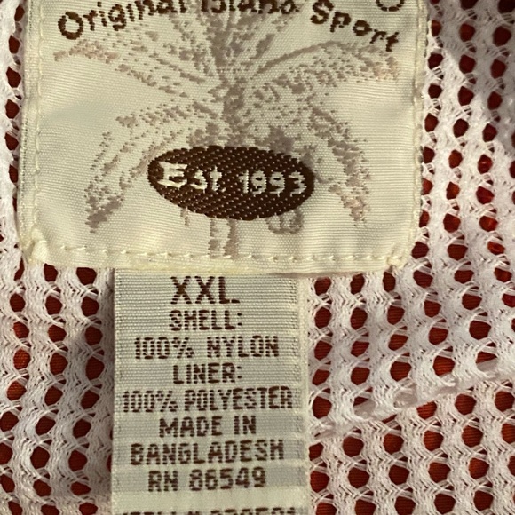 Original Island Sport Mens Orange Key Largo Swim Trunks board Shorts Sz XXL - Picture 6 of 6